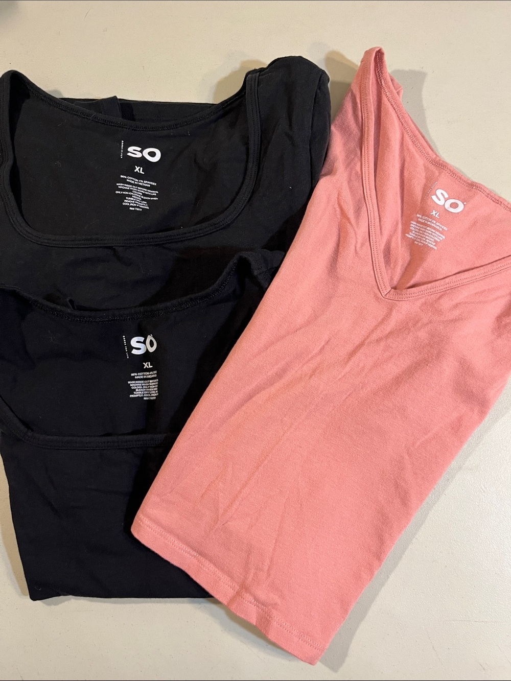 SO Women's Tank Tops Set — Black & Pink